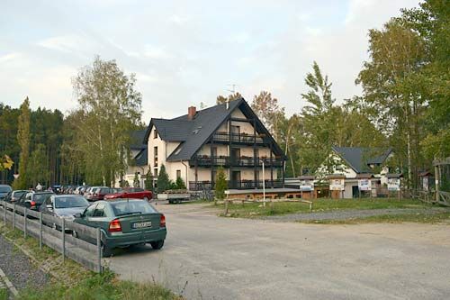 Außenanlage des Hotel Waldhütte am Spremberger Stausee